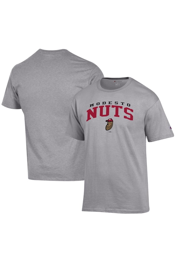 Men's Champion Gray Modesto Nuts Jersey T-Shirt