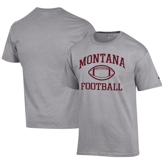 Men's Champion  Gray Montana Grizzlies Football Jersey T-Shirt