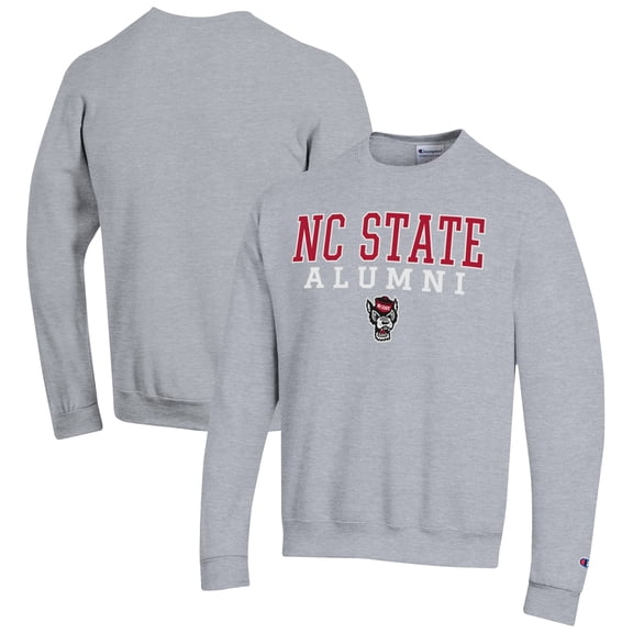 Men's Champion  Gray NC State Wolfpack Alumni Logo Pullover Sweatshirt
