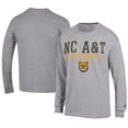 thumbnail image 1 of Men's Champion  Gray North Carolina A&T Aggies Football Jersey Long Sleeve T-Shirt, 1 of 3