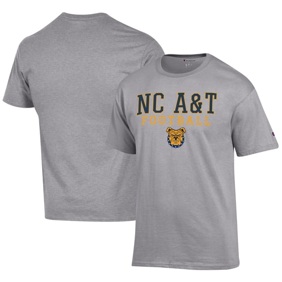 Men's Champion Gray North Carolina A&T Aggies Football Jersey T-Shirt