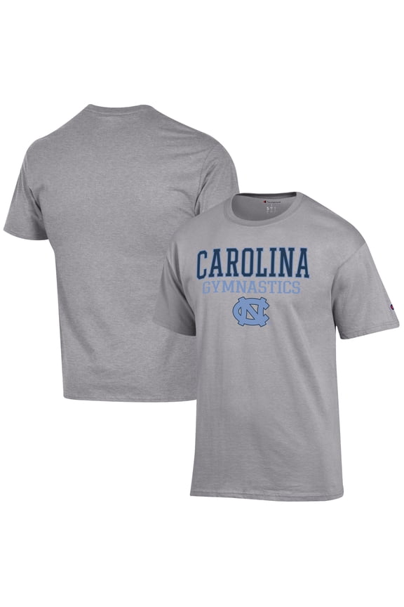 Men's Champion Gray North Carolina Tar Heels Gymnastics Stack T-Shirt
