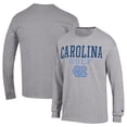 thumbnail image 1 of Men's-Champion  Gray North Carolina Tar Heels Long Sleeve T-Shirt, 1 of 3