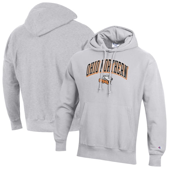 Men's Champion Gray Ohio Northern Polar Bears Reverse Weave Hoodie