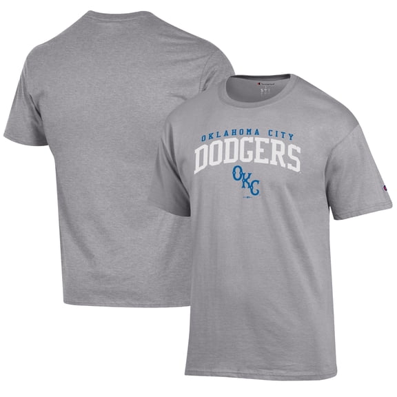 Men's Champion Gray Oklahoma City Dodgers Jersey T-Shirt
