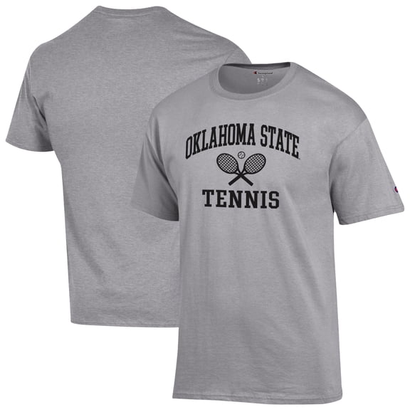 Men's-Champion Gray Oklahoma State Cowboys Tennis Icon T-Shirt