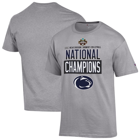 Men's Champion Gray Penn State Nittany Lions 2024 NCAA Women's Volleyball National Champions Locker Room T-Shirt