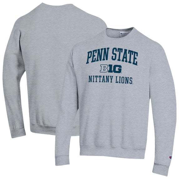 Men's Champion Gray Penn State Nittany Lions Big Ten Powerblend Pullover Sweatshirt