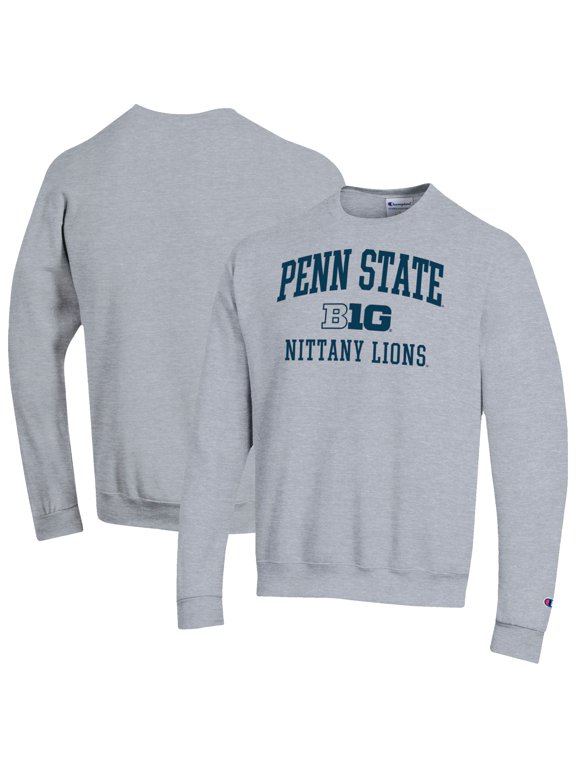 Men's Champion Gray Penn State Nittany Lions Big Ten Powerblend Pullover Sweatshirt