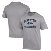 Mens Champion Gray Penn State Nittany Lions Wrestling Icon T-Shirt