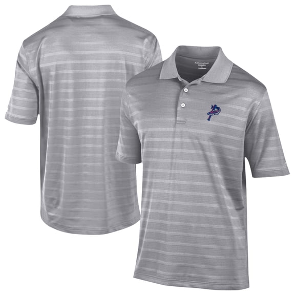 Men's Champion Gray Pensacola Blue Wahoos Textured Solid Polo