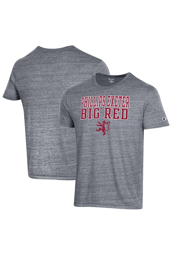 Men's Champion Gray Phillips Exeter Academy Big Red Ultimate Triblend T-Shirt
