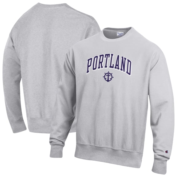 Men's Champion Gray Portland Pilots Reverse Weave Sweatshirt
