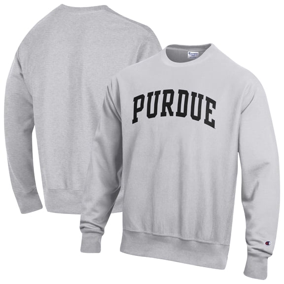 Men's Champion Gray Purdue Boilermakers Reverse Weave Fleece Sweatshirt