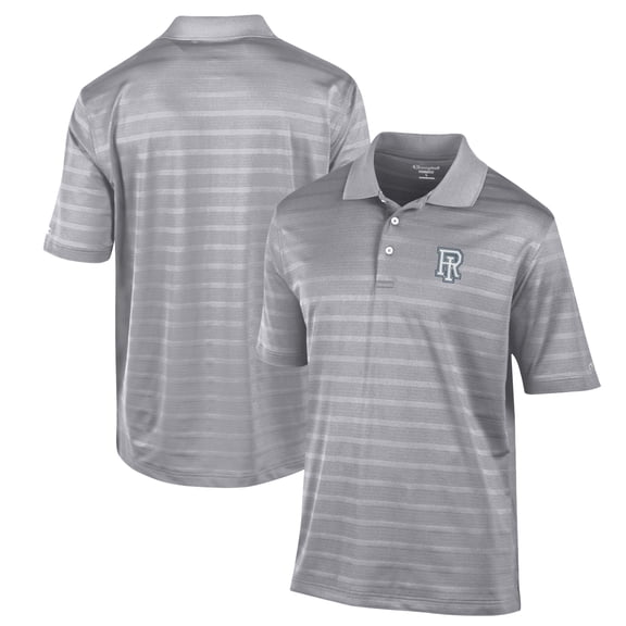 Men's Champion Gray Rhode Island Rams Textured Solid Polo