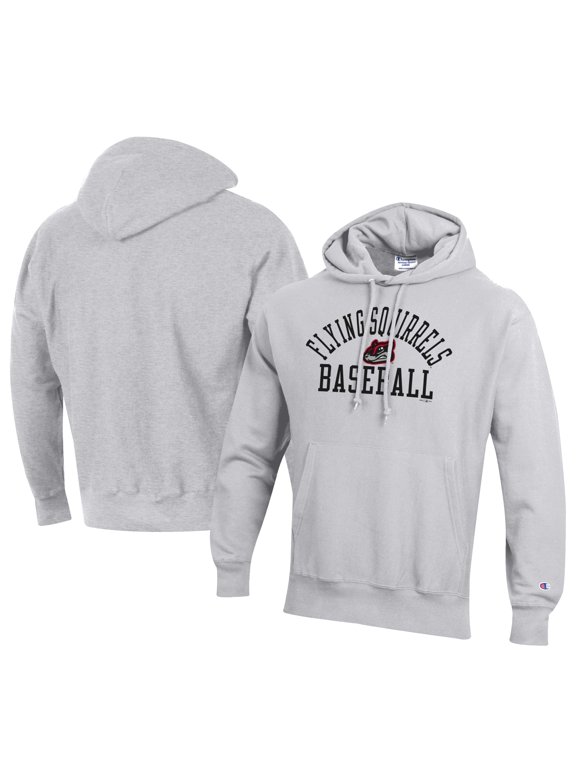Men's Champion Gray Richmond Flying Squirrels Baseball Reverse Weave Pullover Hoodie