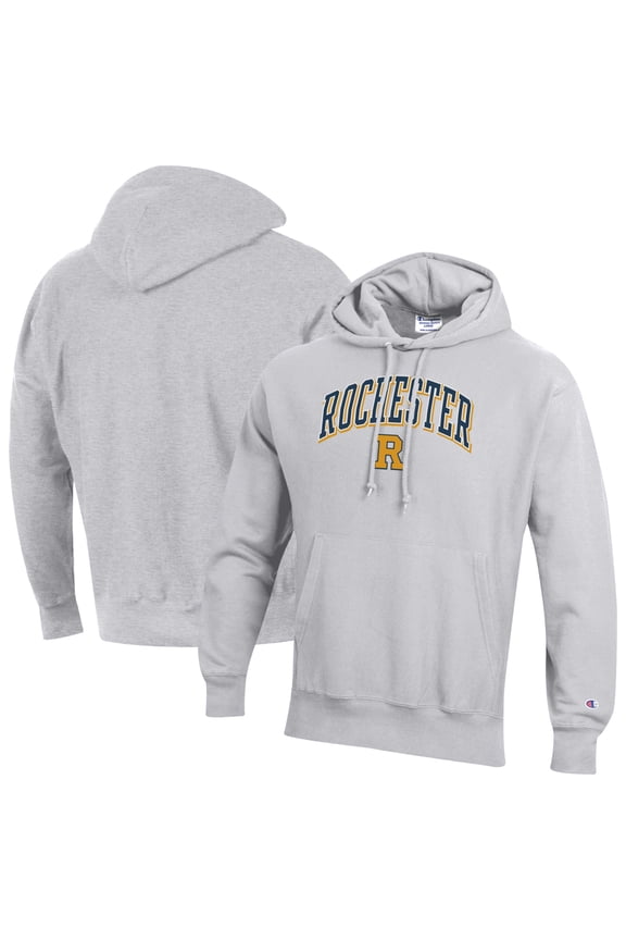 Men's Champion Gray Rochester Yellow Jackets Reverse Weave Hoodie