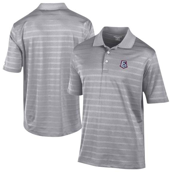 Men's Champion  Gray Round Rock Express Textured Solid Polo