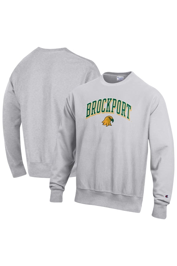 Men's Champion Gray SUNY Brockport Golden Eagles Reverse Weave Sweatshirt
