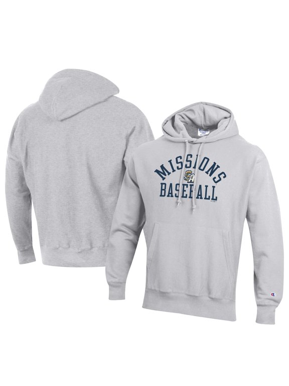 Men's Champion Gray San Antonio Missions Baseball Reverse Weave Pullover Hoodie