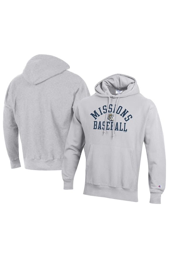 Men's Champion Gray San Antonio Missions Baseball Reverse Weave Pullover Hoodie