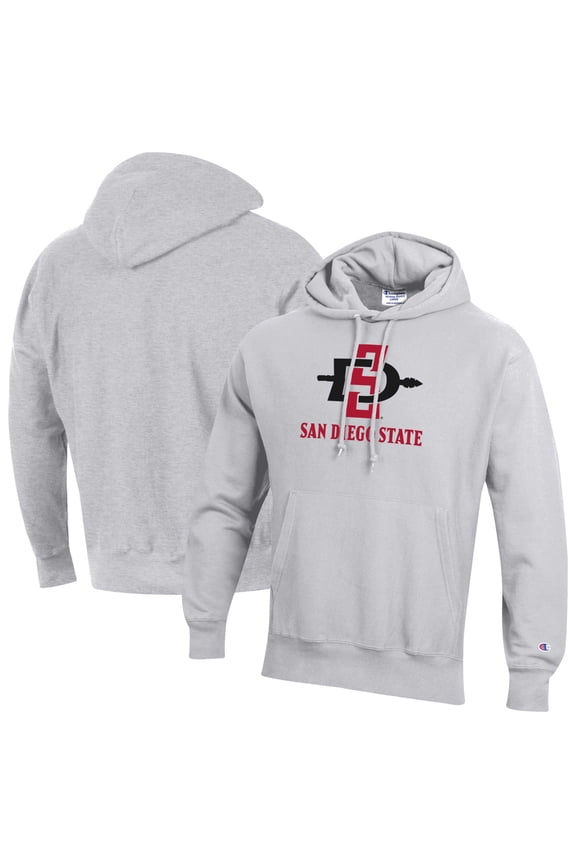 Men's Champion Gray San Diego State Aztecs Reverse Weave Hoodie