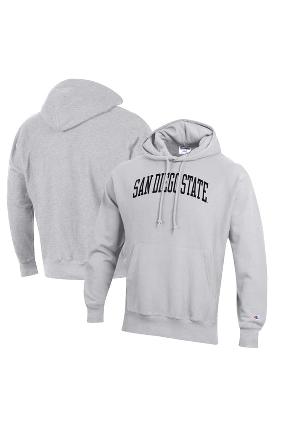 Men's Champion Gray San Diego State Aztecs Reverse Weave Pullover Hoodie