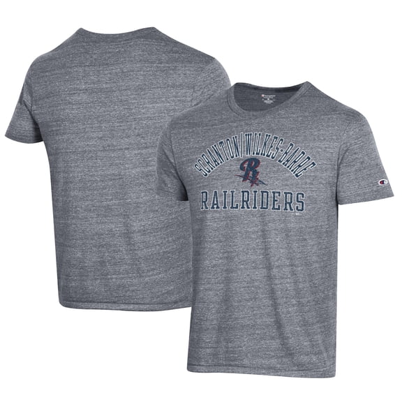 Men's Champion Gray Scranton Wilkes-Barre RailRiders Ultimate Tri-Blend T-Shirt
