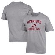 Mens Champion Gray Stanford Cardinal Swim & Dive Icon T-Shirt