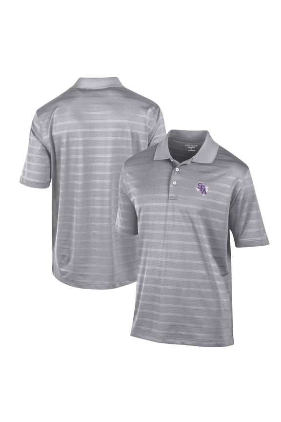Men's Champion Gray Stephen F Austin Lumberjacks Textured Solid Polo