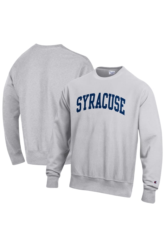 Men's Champion Gray Syracuse Orange Reverse Weave Fleece Sweatshirt