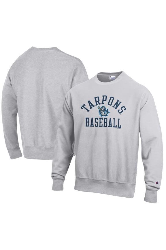 Men's Champion Gray Tampa Tarpons Baseball Reverse Weave Pullover Sweatshirt