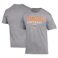 thumbnail image 1 of Men's Champion Gray Tennessee Lady Vols Primary Team Logo Stack Logo Softball Powerblend T-Shirt, 1 of 3