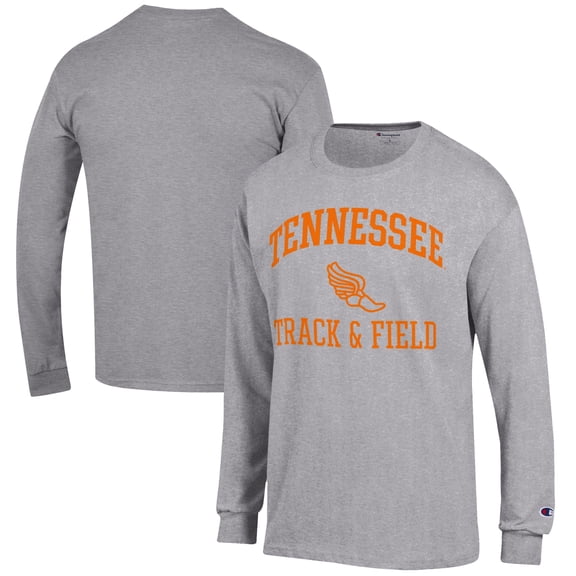 Men's Champion  Gray Tennessee Volunteers Track & Field Icon Long Sleeve T-Shirt