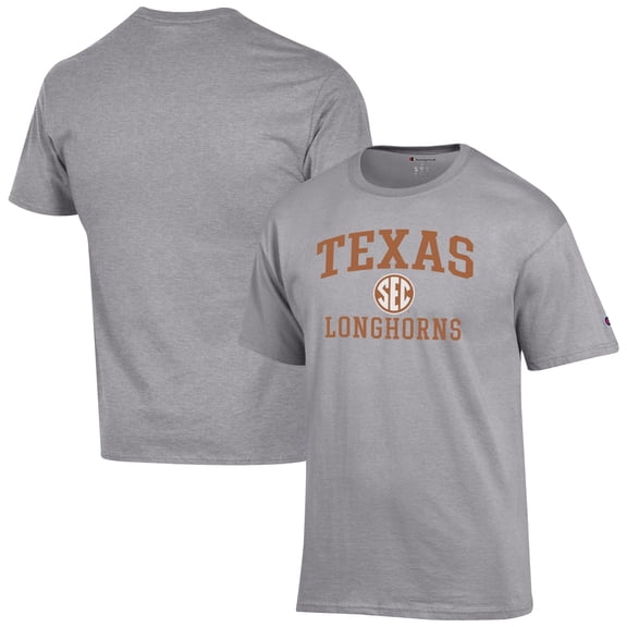 Men's Champion Gray Texas Longhorns SEC T-Shirt