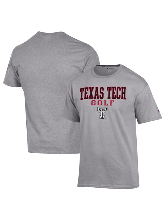 Men's-Champion Gray Texas Tech Red Raiders Short Sleeve T-Shirt