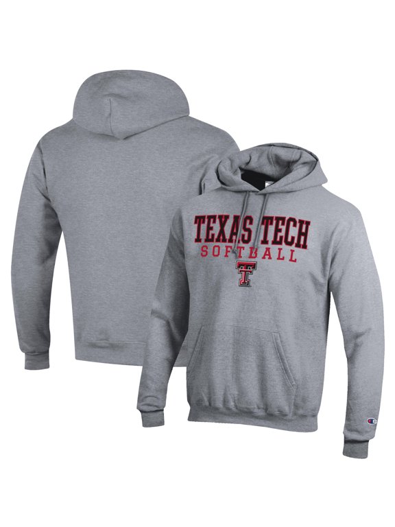 Men's Champion Gray Texas Tech Red Raiders Softball Stack Pullover Hoodie
