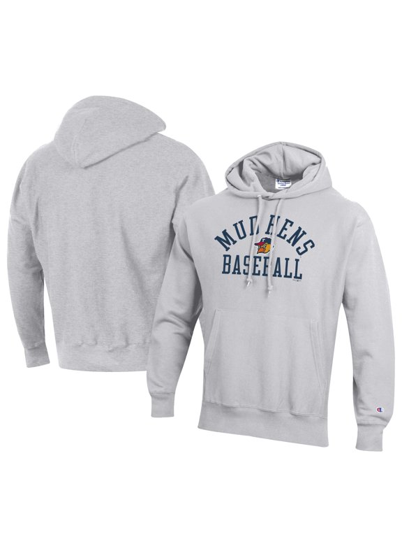 Men's Champion Gray Toledo Mud Hens Baseball Reverse Weave Pullover Hoodie