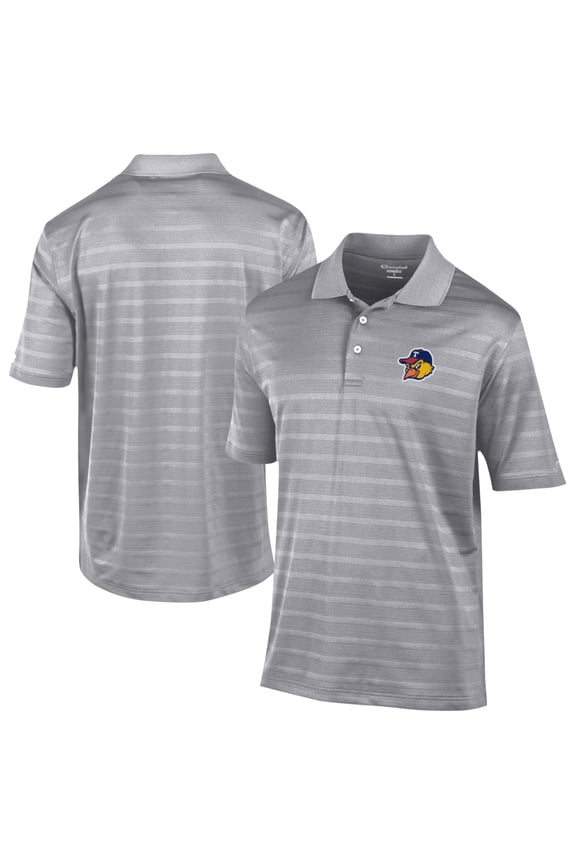 Men's Champion  Gray Toledo Mud Hens Textured Solid Polo