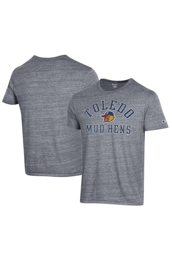 Men's Champion Gray Toledo Mud Hens Ultimate Tri-Blend T-Shirt