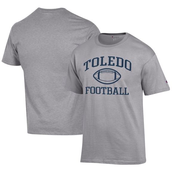 Men's Champion  Gray Toledo Rockets Football Jersey T-Shirt