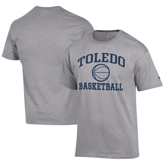 Men's Champion  Gray Toledo Rockets Icon Logo Basketball Jersey T-Shirt