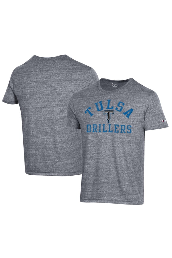 Men's Champion Gray Tulsa Drillers Ultimate Tri-Blend T-Shirt