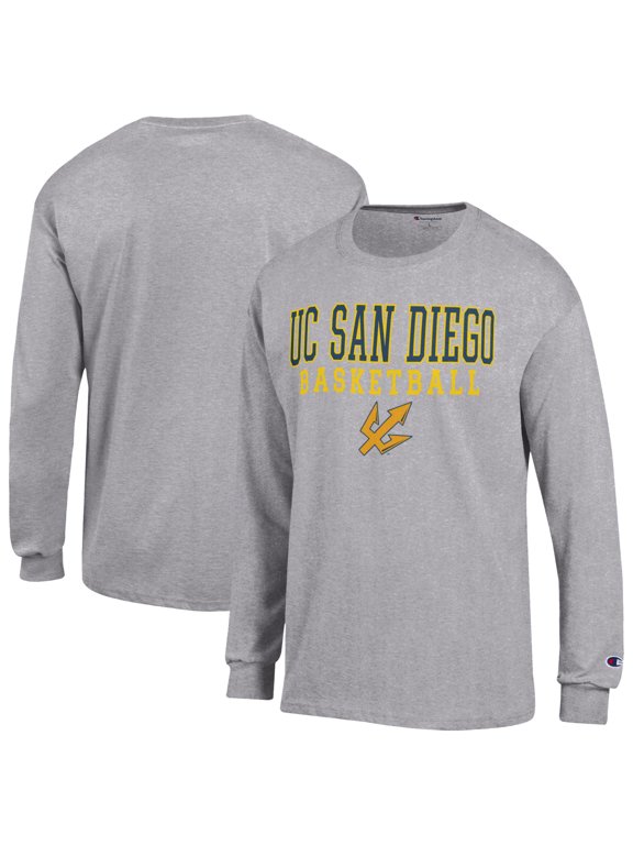 Men's Champion Gray UC San Diego Tritons Jersey Long Sleeve T-Shirt