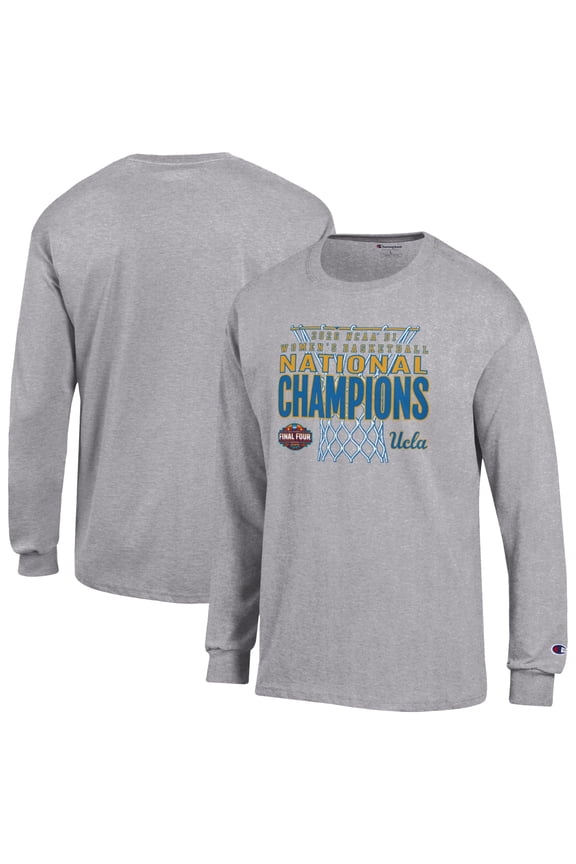 Men's Champion Gray UCLA Bruins 2026 NCAA Women's Basketball National Champions Long Sleeve T-Shirt
