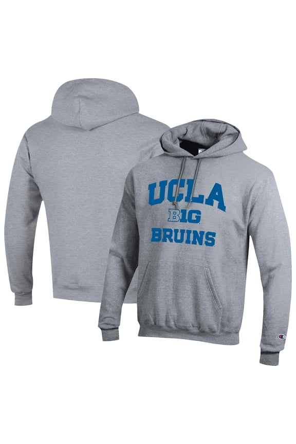 Men's Champion Gray UCLA Bruins Big 10 Powerblend Pullover Hoodie