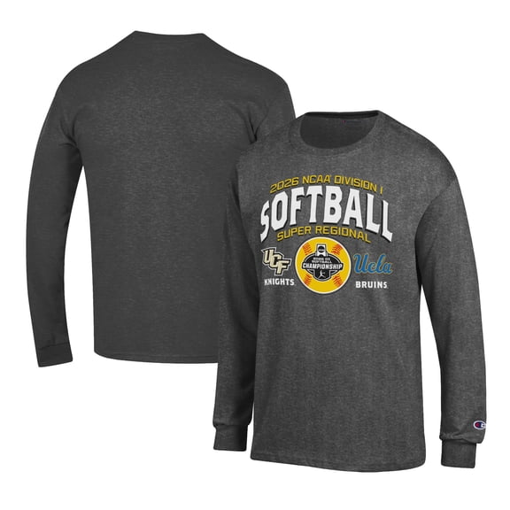 Men's Champion Gray UCLA Bruins vs. UCF Knights 2026 NCAA Softball Super Regional Matchup Long Sleeve T-Shirt