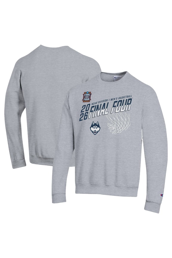 Men's Champion Gray UConn Huskies 2026 NCAA Men's Basketball Tournament March Madness Final Four Eco Powerblend