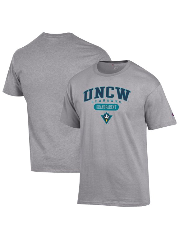 Men's Champion Gray UNC Wilmington Seahawks Grandparent Logo T-Shirt