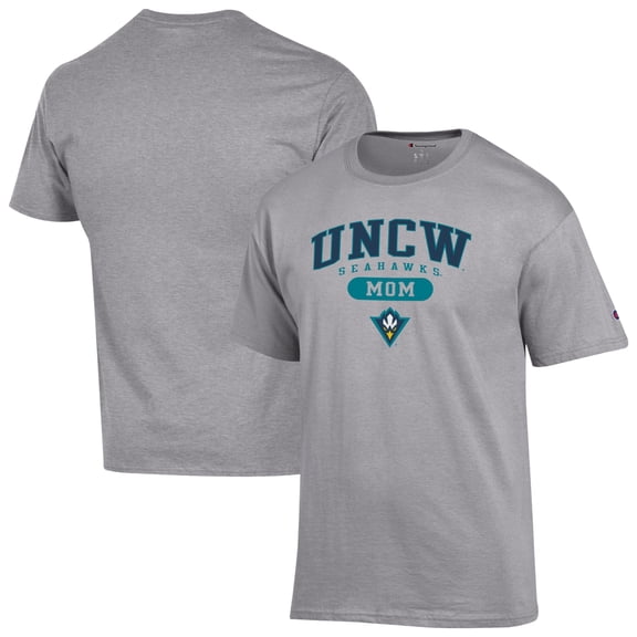 Unisex Champion Gray UNC Wilmington Seahawks Mom Pill Box T-Shirt